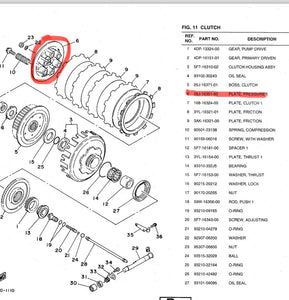 Yamaha TZ250 Pressure plate 26J-16351-00